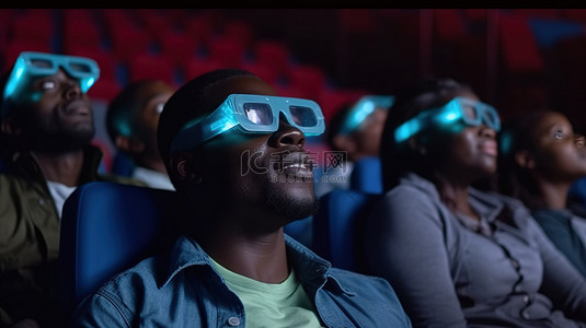 女子喝酒背景图片_戴着 3D 眼镜的不同人群在尖端剧院被电影迷住