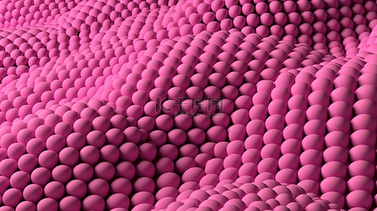 方行标签背景图片_单色几何背景上 3D 插图中的粉色凹凸行