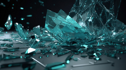 3d 呈现破碎的玻璃