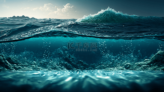 泼出去的水背景图片_水深蓝色动感水面湖面