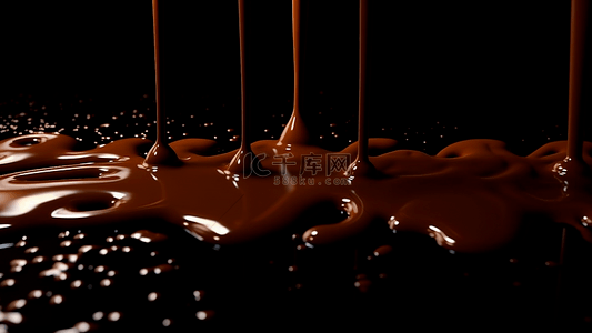 可可背景背景图片_融化的巧克力插画背景
