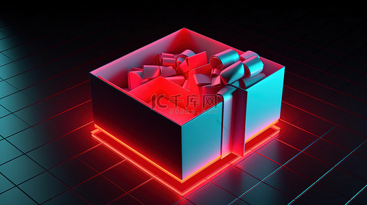 分数动图背景图片_令人惊讶的 3d 呈现一个开放的礼品盒忠诚度计划奖励和积分赚取概念