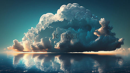 夜间大海背景图片_大海天空云层云块