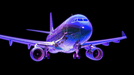 飞机箭头背景图片_以 3D 复合材料呈现的图形飞机