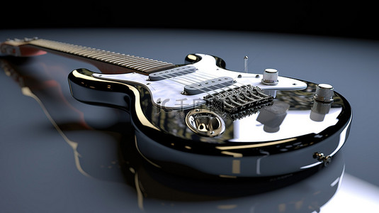 音频专辑背景图片_3D 吉他，细节逼真，内置音频系统