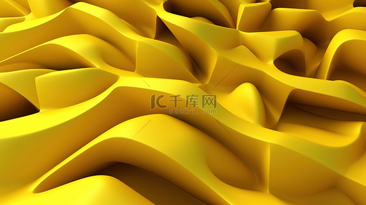 浅色渐变科技背景图片_3D 渲染抽象背景为鲜艳的黄色