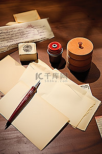 三务公开栏版面背景图片_信封墨水和一封公开的手写信