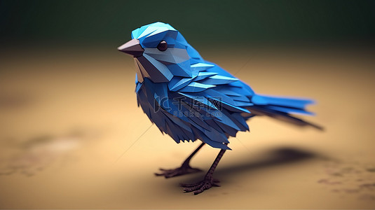 牙齿营销背景图片_蓝色鸟类的 3d 插图