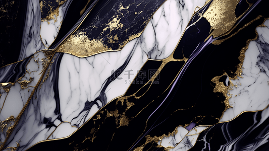 大理石纹理黑金色抽象背景