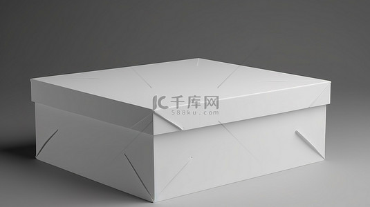 3d 渲染中白色包装盒的模型
