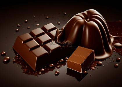 巧克力咖啡色写实背景