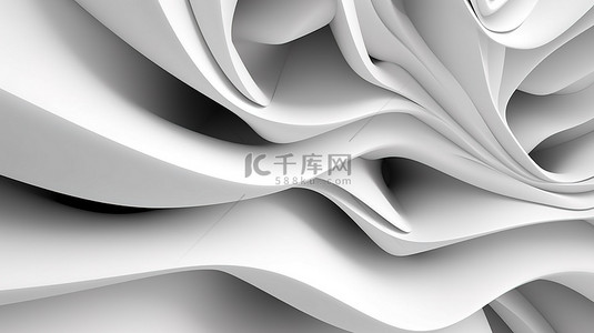 白色抽象 3d 渲染背景
