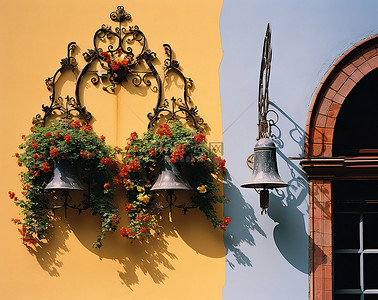 王者貂蝉吕布背景图片_萨尔布吕肯铃铛和花朵墙壁装饰