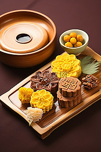 枣色背景图片_中国菜和吃的糖果