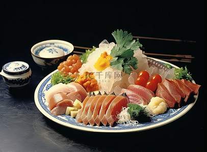 日本生鱼片背景图片_日本传统生鱼片课程