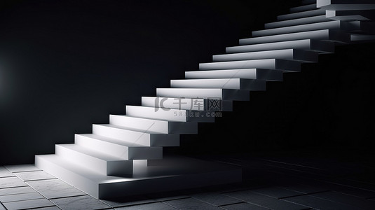 3D 渲染中的概念楼梯抽象步骤
