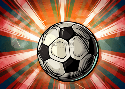 光效足球背景图片_足球动画卡通背景