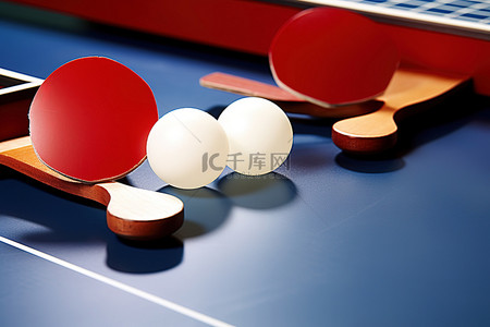 台球室背景图片_台球桌上的乒乓球拍和球