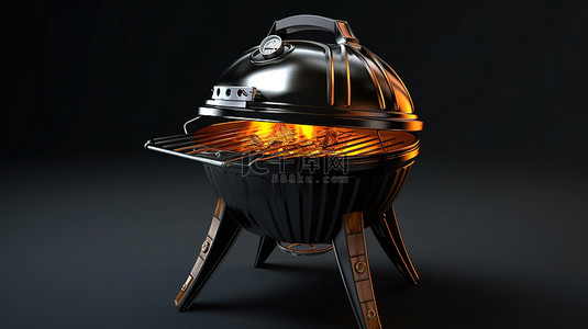 电器水壶背景图片_木炭水壶烧烤架的 3d 呈现器
