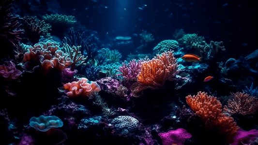 珊瑚卡通背景图片_海底珊瑚梦幻背景