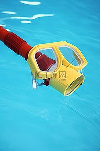浮潜背景图片_在游泳池里浮潜和浮潜