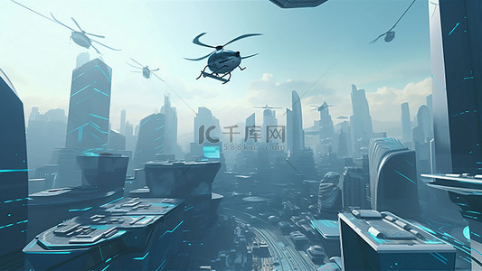 客运蓝色背景图片_游戏直升机天空