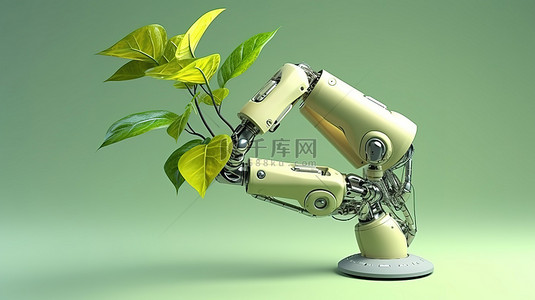工业4.0背景图片_利用 3D 渲染的机械臂来彻底改变农业，该机械臂可以隔离培育植物