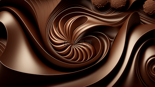 棕色巧克力丝滑3d背景图
