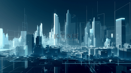 科技城市线背景图片_科技未来数码数据背景