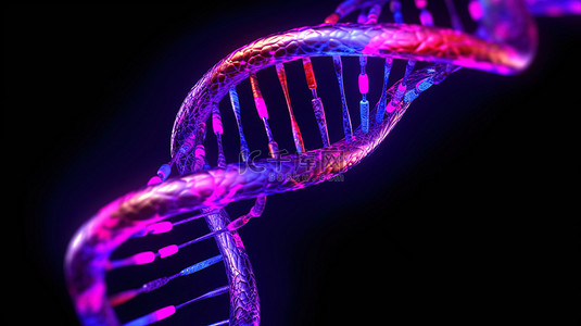dna双螺旋图标背景图片_双螺旋 DNA 链螺旋的 3d 渲染