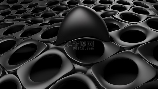黑色抽象渲染 3D 背景