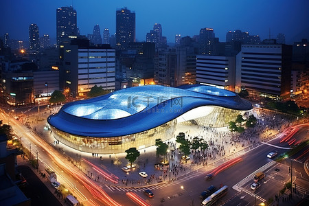 娱乐设计背景图片_首尔市中心 市中心 购物 交通 娱乐
