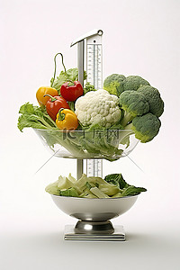 膳食宝塔背景图片_健康蔬菜的膳食秤