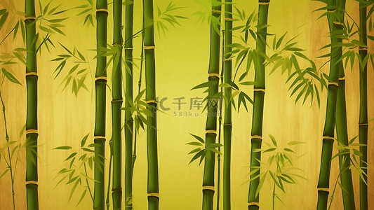 卡通竹子植物背景图片_竹子植物背景