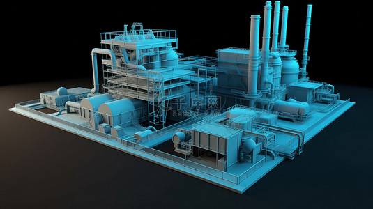 酿酒工艺流程图片背景图片_工厂工艺流程说明性 3D 渲染