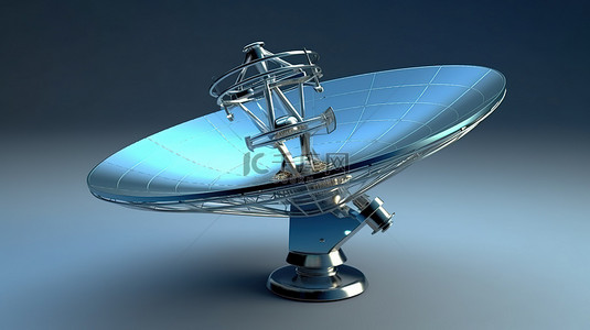 通信卫星天线的渲染 3D 插图