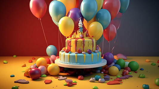 生日蛋糕帽子背景图片_派对生日庆祝红色