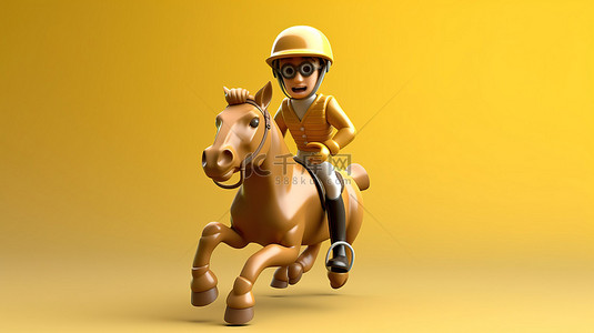 印度男人背景图片_3D 艺术中的异想天开的骑师