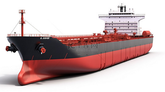 海军背景背景图片_当代货船独立站在白色背景 3D 插图上