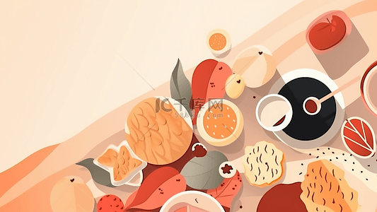 美味美食背景图片_食物美食插画背景