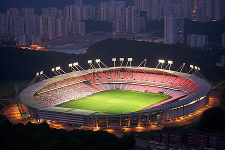 首尔城市背景图片_韩国首尔金保体育场