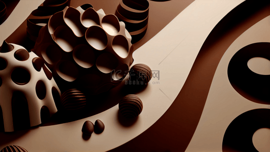 巧克力色背景背景图片_巧克力甜味球形背景