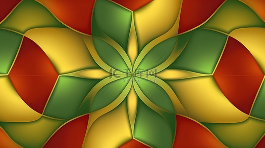 彩色几何图案背景背景图片_装饰印刷 3D 插图中的彩色几何图案