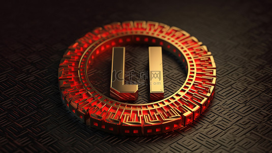 蒙古乌兰巴托之旅背景图片_红色蒙古图格里克货币符号的 3D 渲染插图