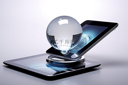 手机ipad背景图片_竖直放置的玻璃地球仪 iPad 支架