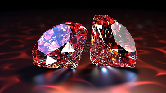 首饰设计展板背景图片_耀眼的钻石组合令人惊叹的 3D 设计