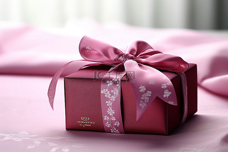 深粉色礼盒