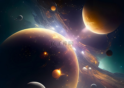 星星涂鸦背景图片_星星宇宙星球