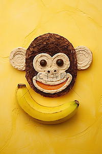 猴子下山背景图片_猴子面对香蕉