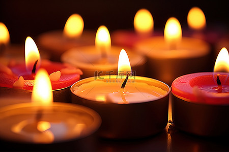 烛光蜡烛背景图片_各种色彩鲜艳明亮燃烧的蜡烛和烛光高清壁纸